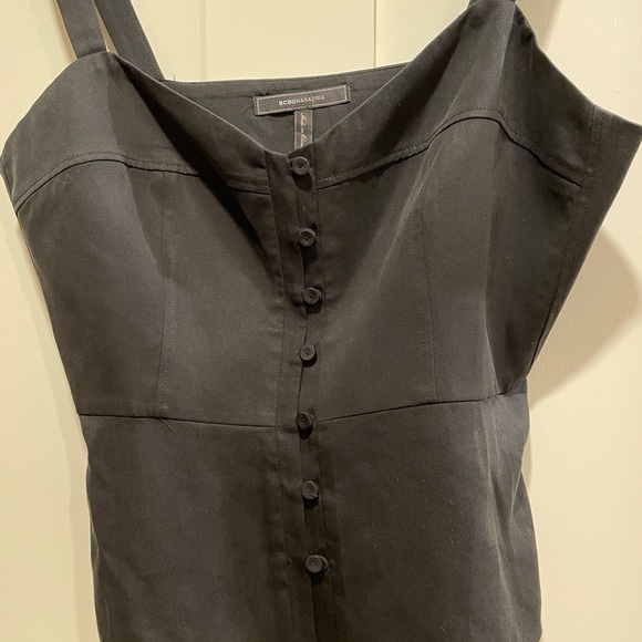 BCBGMaxazria black button down tank top - Picture 5 of 11